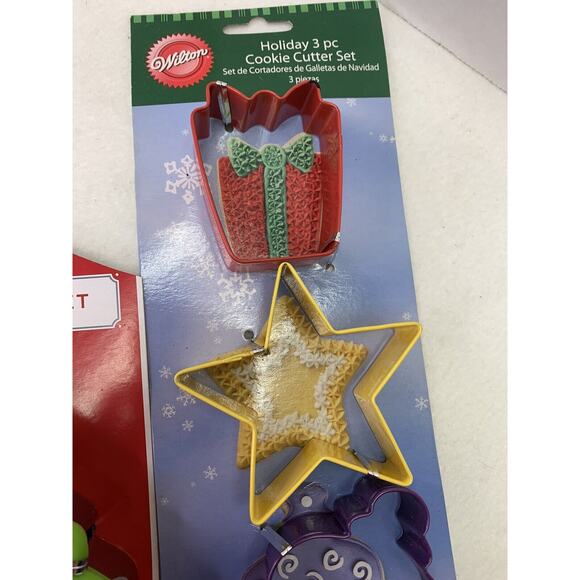 5 NOS Metal Christmas Cookie Cutters in Sets Tree Star Gift Ornament Wilton Plus - Picture 2 of 10